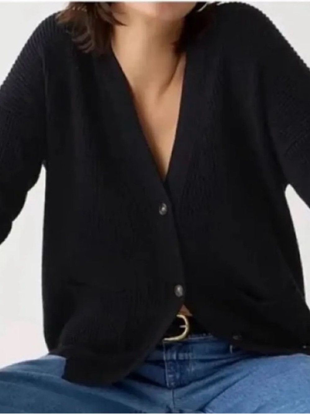 J.Crew: V-neck Cardigan Sweater Black size Medium